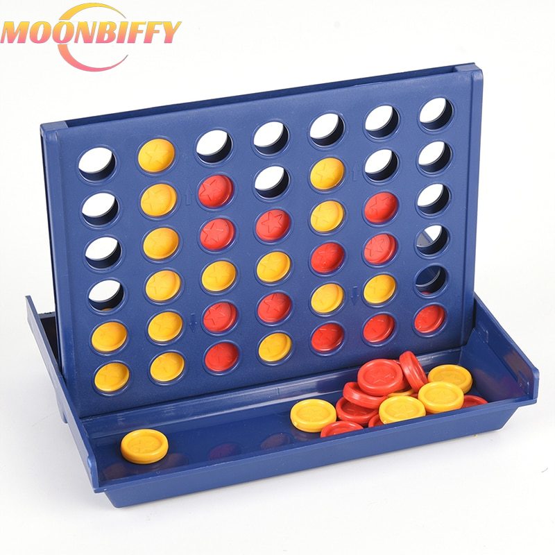 Connect 4 In A Line Board Game Children&s Educational Toys Foldable Kids Children Line Up Row Board Puzzle Toys